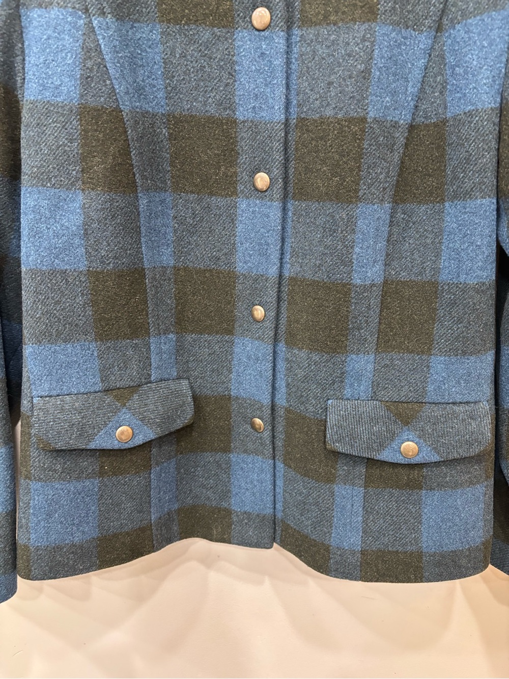 Vintage Pendleton Wool Buffalo Checked Coat Jacket Women’s Size Medium - Picture 4 of 11